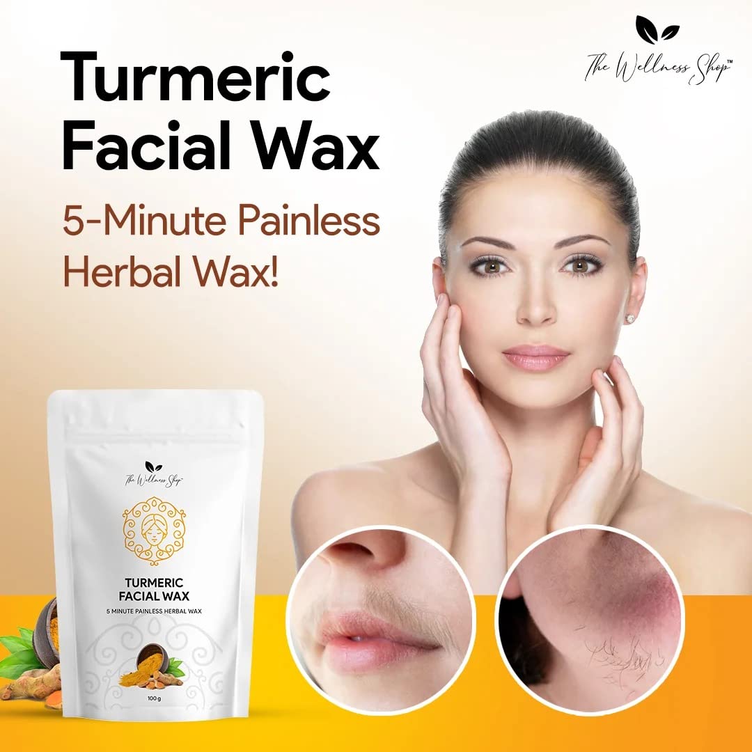 Hey Beauty™ TURMERIC FACIAL WAX - 5 MINUTE PAINLESS HERBAL WAX POWDER (100g)