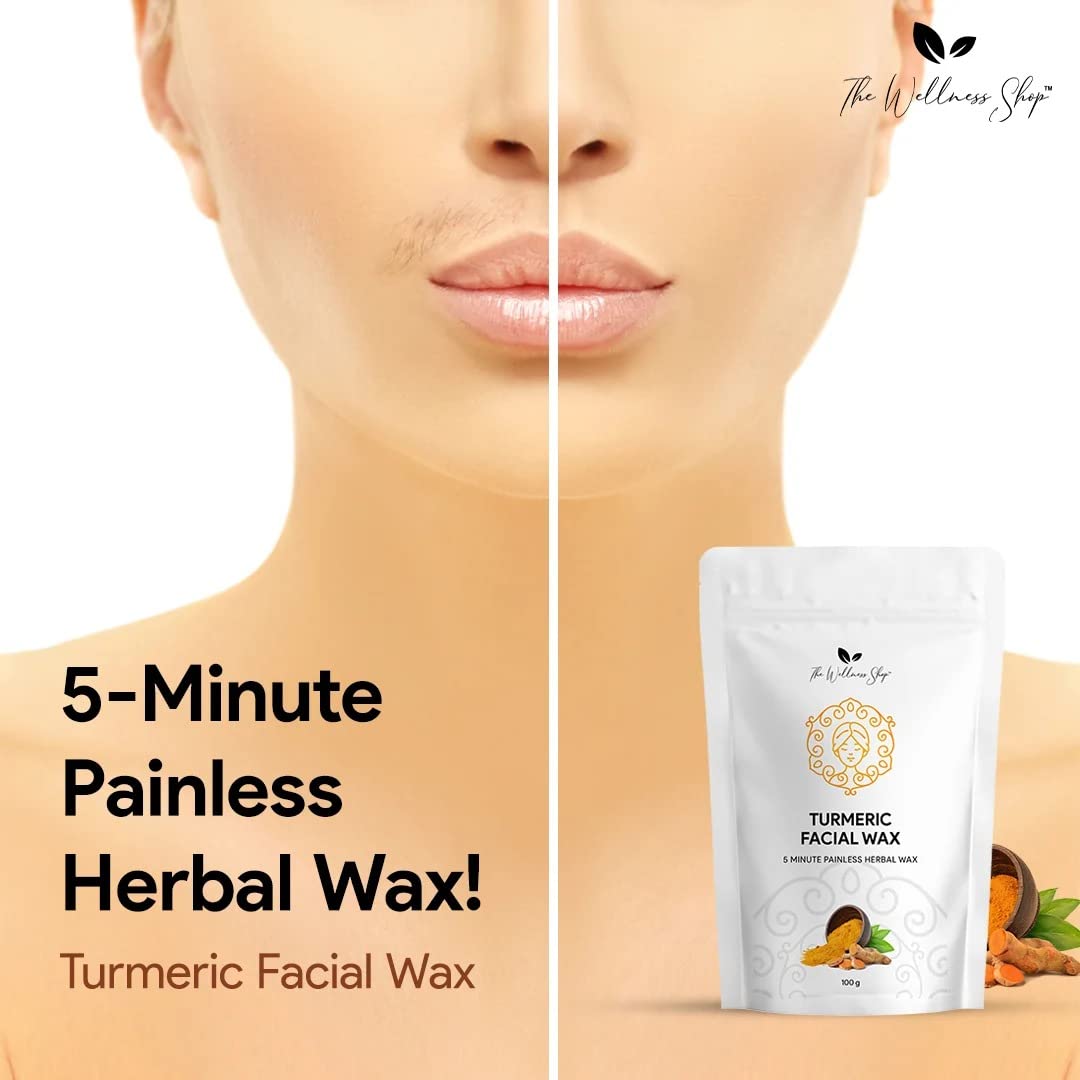 Hey Beauty™ TURMERIC FACIAL WAX - 5 MINUTE PAINLESS HERBAL WAX POWDER (100g)